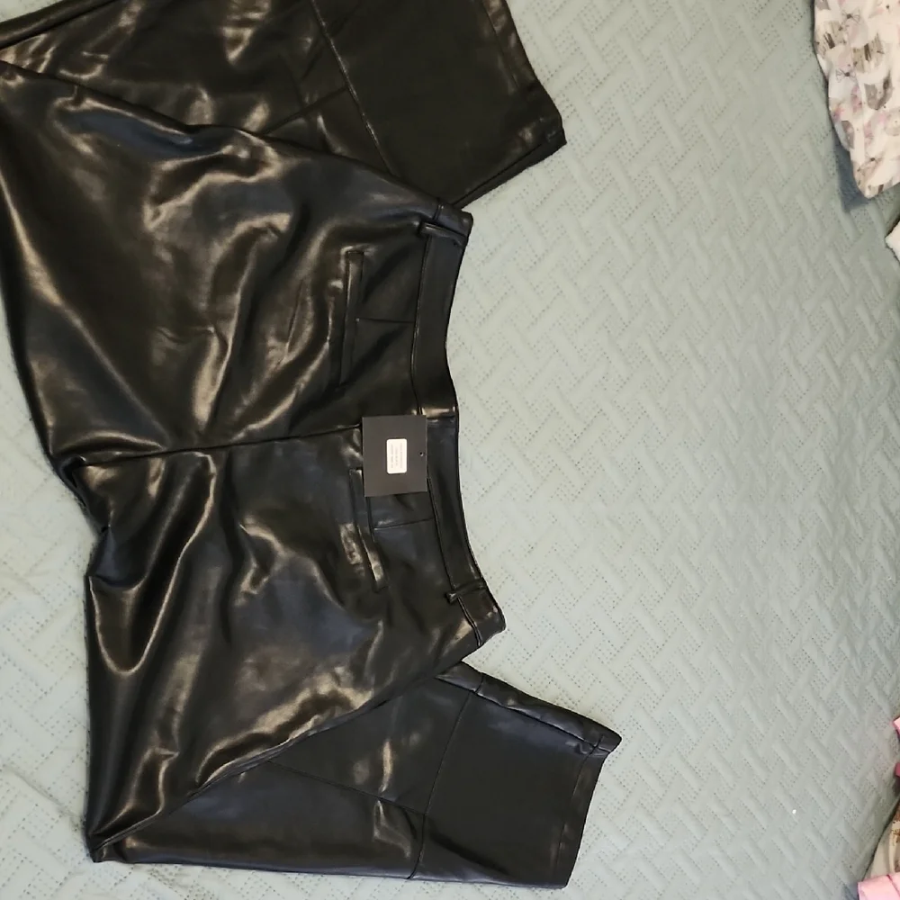 Marc New York Black Faux Leather Pants